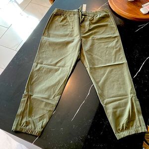 JCrew tech Jogger, Size L, olive green, NWT